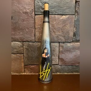 Handmade Upcycled Lighted Bottle Biti brunette wine bar decor light gift